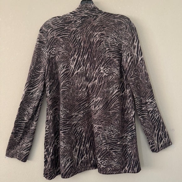 Classique Entier Atelier Silk Cashmere Zebra Print Cardigan L - Picture 5 of 7